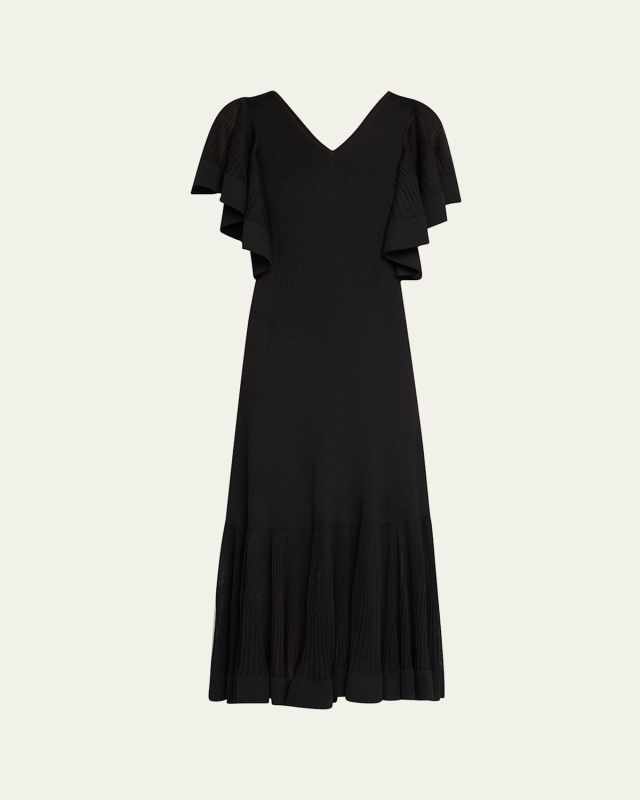 Illuminate Pleated Frill Maxi Dress